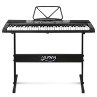 Thumbnail for Alpha 61 Keys Electronic Piano Keyboard LED Electric w/Holder Music Stand USB Port