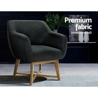 Thumbnail for Artiss Aston Tub Accent Chair Charcoal