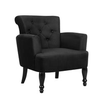 Thumbnail for Artiss French Lorraine Chair Retro Wing - Black