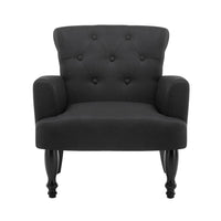 Thumbnail for Artiss French Lorraine Chair Retro Wing - Black