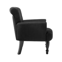 Thumbnail for Artiss French Lorraine Chair Retro Wing - Black