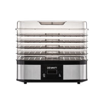 Thumbnail for Devanti Food Dehydrator with 5 Trays - Silver