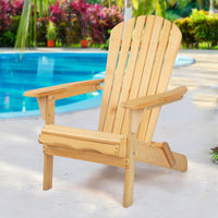 Thumbnail for Gardeon Outdoor Chairs Furniture Beach Chair Lounge Wooden Adirondack Garden Patio