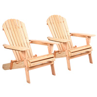 Thumbnail for Gardeon Set of 2 Patio Furniture Outdoor Chairs Beach Chair Wooden Adirondack Garden Lounge