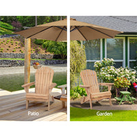 Thumbnail for Gardeon Set of 2 Patio Furniture Outdoor Chairs Beach Chair Wooden Adirondack Garden Lounge