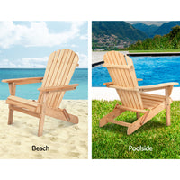 Thumbnail for Gardeon Set of 2 Patio Furniture Outdoor Chairs Beach Chair Wooden Adirondack Garden Lounge