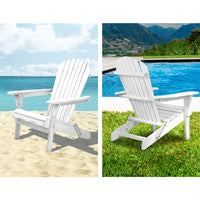 Thumbnail for Gardeon Outdoor Furniture Adirondack Chairs Beach Chair Lounge Wooden Patio Garden