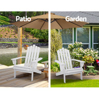 Thumbnail for Gardeon Outdoor Sun Lounge Beach Chairs Table Setting Wooden Adirondack Patio Chair