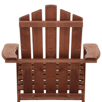 Thumbnail for Gardeon Outdoor Sun Lounge Beach Chairs Table Setting Wooden Adirondack Patio Brown Chair