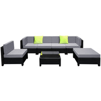 Thumbnail for Gardeon 7PC Sofa Set Outdoor Furniture Lounge Setting Wicker Couches Garden Patio Pool