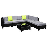 Thumbnail for Gardeon 7PC Sofa Set Outdoor Furniture Lounge Setting Wicker Couches Garden Patio Pool