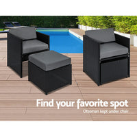 Thumbnail for Gardeon 13 Piece Wicker Outdoor Dining Table Set