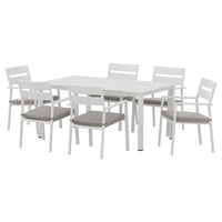 Thumbnail for Gardeon 7 Piece Outdoor Dining Set Aluminum Table Chairs 6-seater Lounge Setting