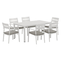 Thumbnail for Gardeon 7 Piece Outdoor Dining Set Aluminum Table Chairs 6-seater Lounge Setting