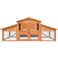 Thumbnail for i.Pet Rabbit Hutch Chicken Coop Wooden Pet Hutch 169cm x 52cm x 72cm