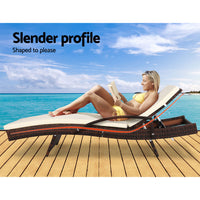 Thumbnail for Gardeon Set of 2 Sun Lounge Outdoor Furniture Day Bed Rattan Wicker Lounger Patio