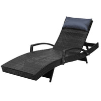 Thumbnail for Gardeon Outdoor Sun Lounge Furniture Day Bed Wicker Pillow Sofa Set