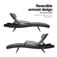 Thumbnail for Gardeon Outdoor Sun Lounge Furniture Day Bed Wicker Pillow Sofa Set