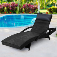 Thumbnail for Gardeon Outdoor Sun Lounge Furniture Day Bed Wicker Pillow Sofa Set