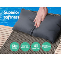 Thumbnail for Gardeon Outdoor Sun Lounge Furniture Day Bed Wicker Pillow Sofa Set