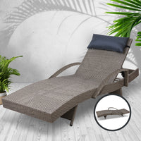 Thumbnail for Gardeon Outdoor Sun Lounge Furniture Day Bed Wicker Pillow Sofa Set