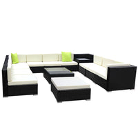 Thumbnail for Gardeon 13PC Sofa Set with Storage Cover Outdoor Furniture Wicker