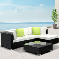 Thumbnail for Gardeon 5PC Outdoor Furniture Sofa Set Wicker Garden Patio Pool Lounge