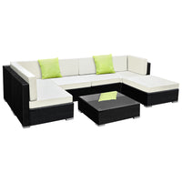 Thumbnail for Gardeon 7PC Sofa Set with Storage Cover Outdoor Furniture Wicker