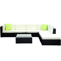 Thumbnail for Gardeon 7PC Sofa Set with Storage Cover Outdoor Furniture Wicker