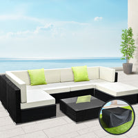 Thumbnail for Gardeon 7PC Sofa Set with Storage Cover Outdoor Furniture Wicker