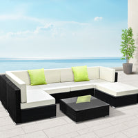 Thumbnail for Gardeon 7PC Outdoor Furniture Sofa Set Wicker Garden Patio Pool Lounge