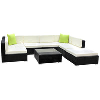 Thumbnail for Gardeon 8PC Sofa Set with Storage Cover Outdoor Furniture Wicker