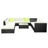 Thumbnail for Gardeon 9PC Sofa Set with Storage Cover Outdoor Furniture Wicker