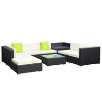 Thumbnail for Gardeon 9PC Sofa Set with Storage Cover Outdoor Furniture Wicker