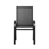 Thumbnail for Gardeon 2X Outdoor Stackable Chairs Lounge Chair Bistro Set Patio Furniture