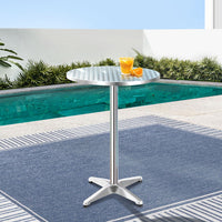 Thumbnail for Gardeon Outdoor Bar Table Indoor Furniture Adjustable Aluminium Round 70/110cm