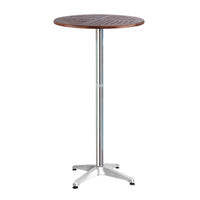 Thumbnail for Outdoor Bar Table Furniture Wooden Cafe Table Aluminium Adjustable Round Gardeon