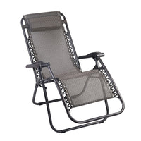 Thumbnail for Gardeon Zero Gravity Recliner Chairs Outdoor Sun Lounge Beach Chair Camping - Beige