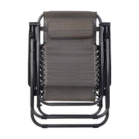 Thumbnail for Gardeon Zero Gravity Recliner Chairs Outdoor Sun Lounge Beach Chair Camping - Beige