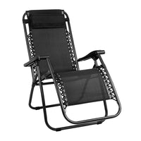 Thumbnail for Gardeon Outdoor Portable Recliner - Black