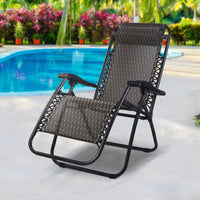 Thumbnail for Gardeon Outdoor Portable Recliner - Grey