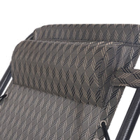 Thumbnail for Gardeon Set of 2 Zero Gravity Chairs Reclining Outdoor Furniture Sun Lounge Folding Camping Lounger Grey