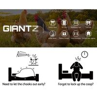 Thumbnail for Giantz Automatic Chicken Coop Door Opener Cage Closer