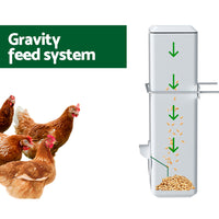 Thumbnail for Giantz Chicken Feeder Water Dispenser Automatic Waterer Poultry Food Drinker 4L