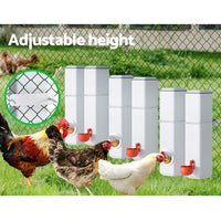 Thumbnail for Giantz Chicken Feeder Water Dispenser Automatic Waterer Poultry Food Drinker 4L