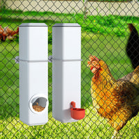 Thumbnail for Giantz Chicken Feeder Water Dispenser Automatic Waterer Poultry Food Drinker 4L