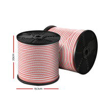 Thumbnail for Giantz Electric Fence Wire 400M Tape Fencing Roll Energiser Poly Stainless Steel