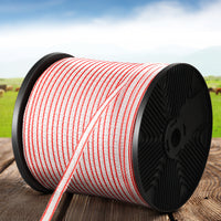 Thumbnail for Giantz Electric Fence Wire 400M Tape Fencing Roll Energiser Poly Stainless Steel