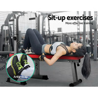 Thumbnail for Everfit Multi-Station Weight Bench Press Weights Equipment Fitness Home Gym Red