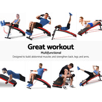 Thumbnail for Everfit Adjustable Sit Up Bench Press Weight Gym Home Exercise Fitness Decline